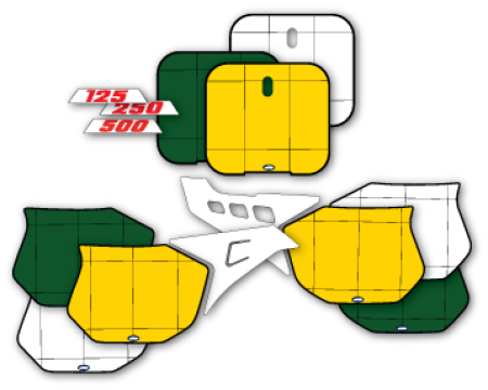 DECOS PLAQUES NUMEROS 250 CC KTM 1987 A 1989