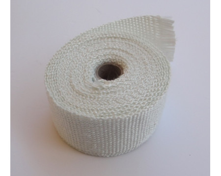 BANDE THERMIQUE ISOLANTE POUR COLLECTEUR D' ECHAPPEMENT BLANCHE 5 m