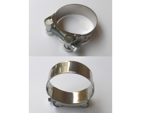 COLLIER DE SERRAGE INOX POUR SILENCIEUX D?ÉCHAPPEMENT Ø 48 à 51 mm