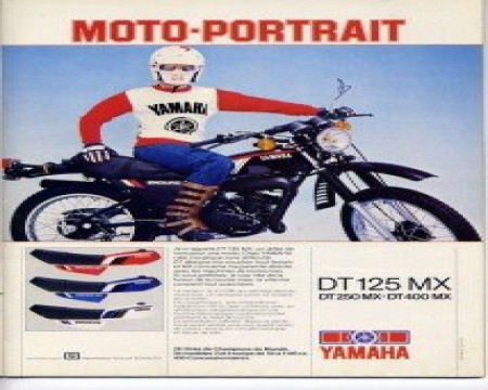KIT DECO YAMAHA DTMX 1979 NOIR ET BLEU