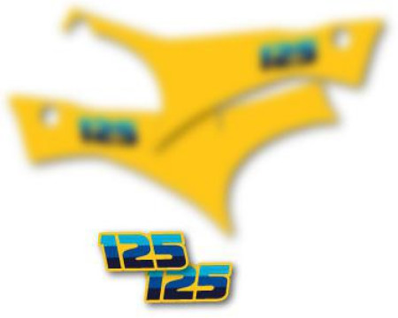 DECOS DE PLAQUES LATERALES SUZUKI RM125 1983