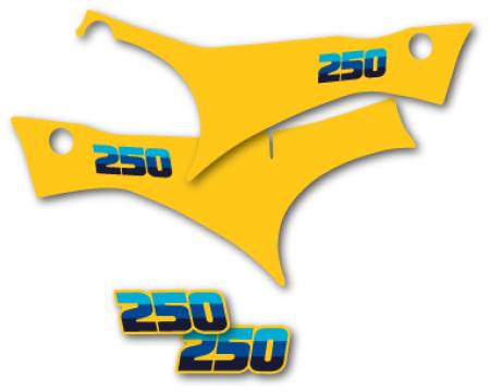 DECOS PLAQUES LATERALES SUZUKI RM250 1983