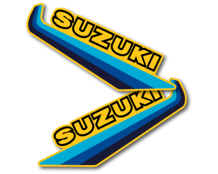 DECOS RESERVOIR PERFOREES SUZUKI 125 RM 1982 ( die-cut)