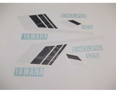 KIT DECO YAMAHA DTMX 1979 NOIR ET BLANC