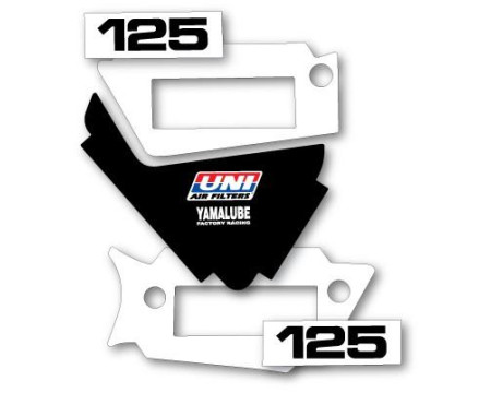 DECOS PLAQUES LATERALES ET BOITE A AIR EUROPE YAMAHA 125 YZ 1984 1985