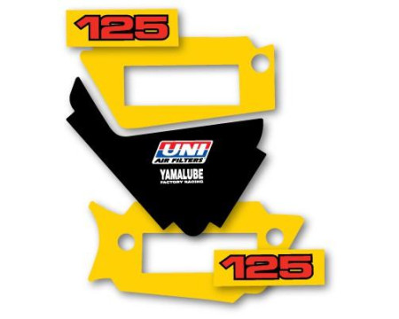 DECOS PLAQUES LATERALES ET BOITE A AIR US YAMAHA 125 YZ 1984 1985