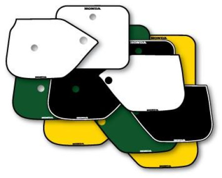 DECOS PLAQUES NUMEROS HONDA - 250 CR 1988 1989 - 125 500 CR 1989 1990