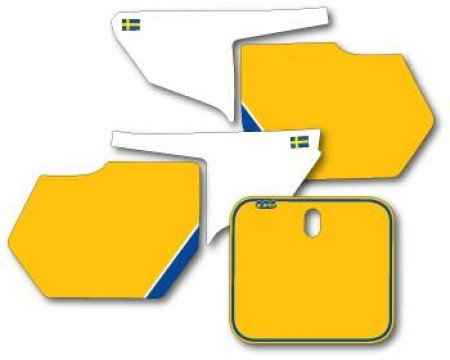 DECOS PLAQUES NUMEROS HUSQVARNA 500 510 TE 1986 à 1988