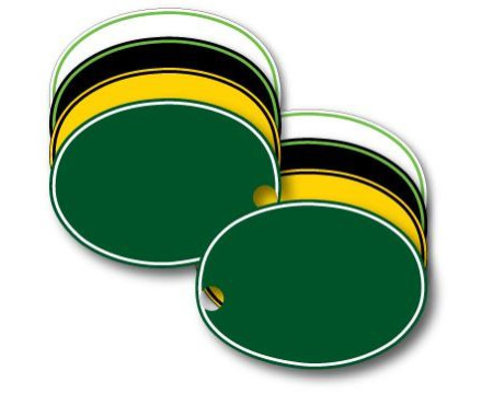 DECOS PLAQUES NUMEROS LATERALES KAWASAKI: - 125 KX 1982 1983 - 250 500 KX 1982 à 1984
