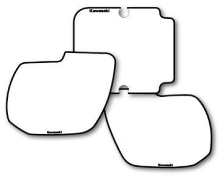 DECOS PLAQUES NUMEROS KAWASAKI: - 125 KX 1985 - 250 500 KX 1985 1986