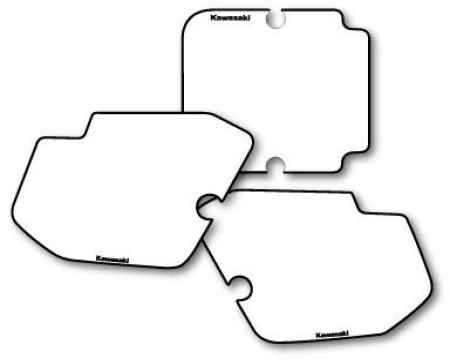 DECOS PLAQUES NUMEROS KAWASAKI 125 250 500 KX 1988