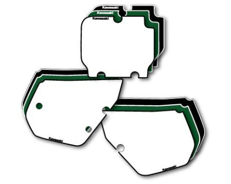 DECOS PLAQUES NUMEROS KAWASAKI 125 250 KX 1990 1991