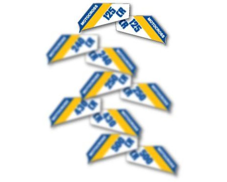 DECOS PLAQUES LATERALES HUSQVARNA 125 CR 1984
