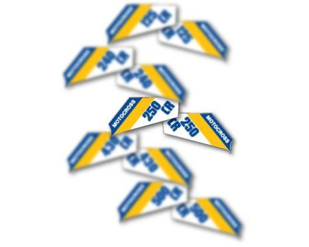 DECOS PLAQUES LATERALES HUSQVARNA 250 CR 1984
