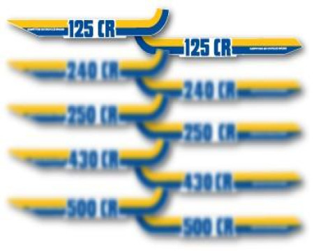 DECOS PLAQUES LATERALES HUSQVARNA 125 CR 1983