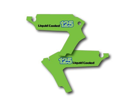 DECOS PLAQUES LATERALES KAWASAKI 125 KX 1982