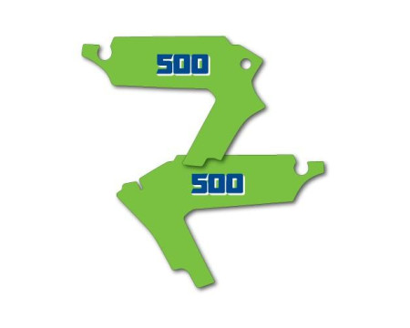 DECOS PLAQUES LATERALES KAWASAKI 500 KX 1984