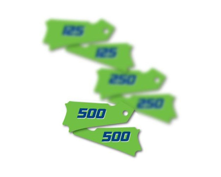 DECOS PLAQUES LATERALES KAWASAKI 500 KX 1985