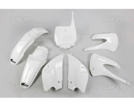 KIT PLASTIQUES UFO KAWASAKI KX85 2001/2012 WHITE RESTYLED