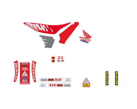 KIT DECO ET HOUSSE DE SELLE TECNOSEL TEAM HONDA 1991 USA CR125 (1991/1992)