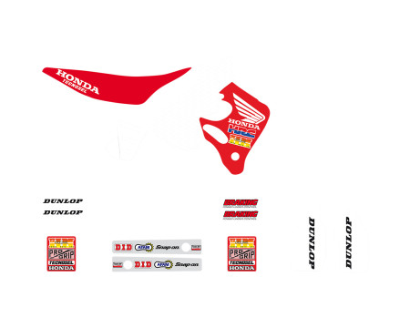 KIT DECO ET HOUSSE DE SELLE  TECNOSEL TEAM HONDA 1992 CR125 (1993/1994)