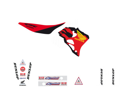KIT DECO ET HOUSSE DE SELLE TECNOSEL TEAM HONDA 1995 USA CR125 (1995-1997)