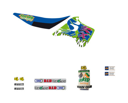 KIT DECO ET HOUSSE DE SELLE TECNOSEL KAWASAKI 1993 KX125/250 (1992-1993)