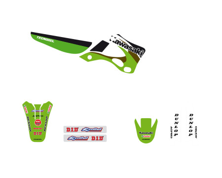 KIT DECO ET HOUSSE DE SELLE TECNOSEL KAWASAKI D'ORIGINE 2000 KX125/250 (1999-2002)