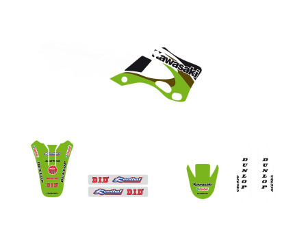 KIT DECO TECNOSEL KAWASAKI D'ORIGINE 2000 KX125/250 (1999-2002)