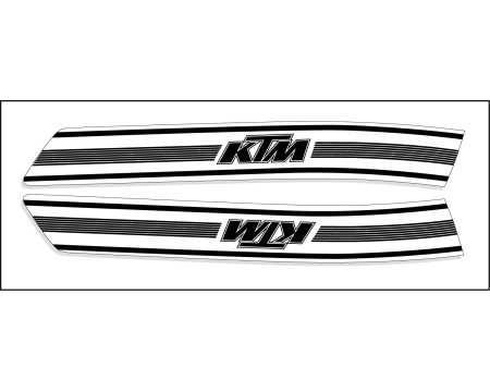 DECO RESERVOIR KTM 74/76  BLANC ET NOIR