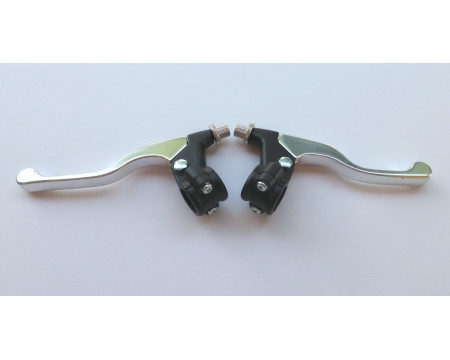 PAIRE DE LEVIERS & COCOTTES NOIR/ALU ( VERSION COURTE)