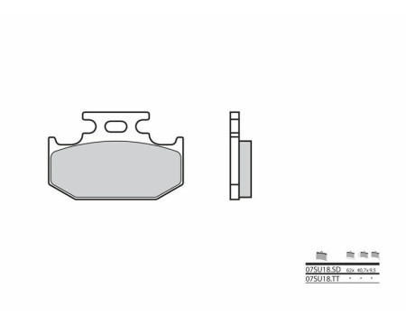 PLAQUETTES DE FREIN ARRIERE BREMBO